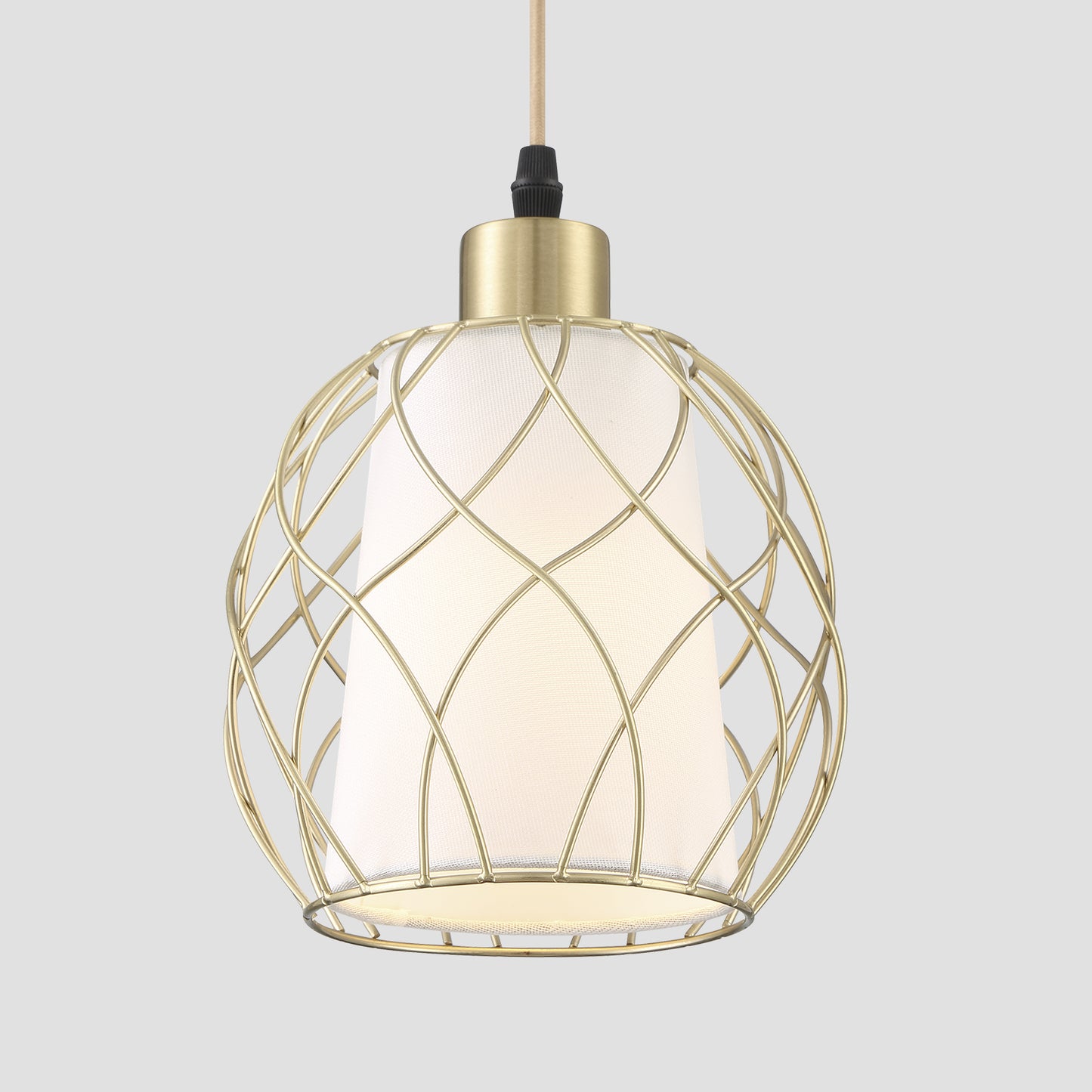 Cinkeda Pendant Light Gold Hollow Knockdown Shade