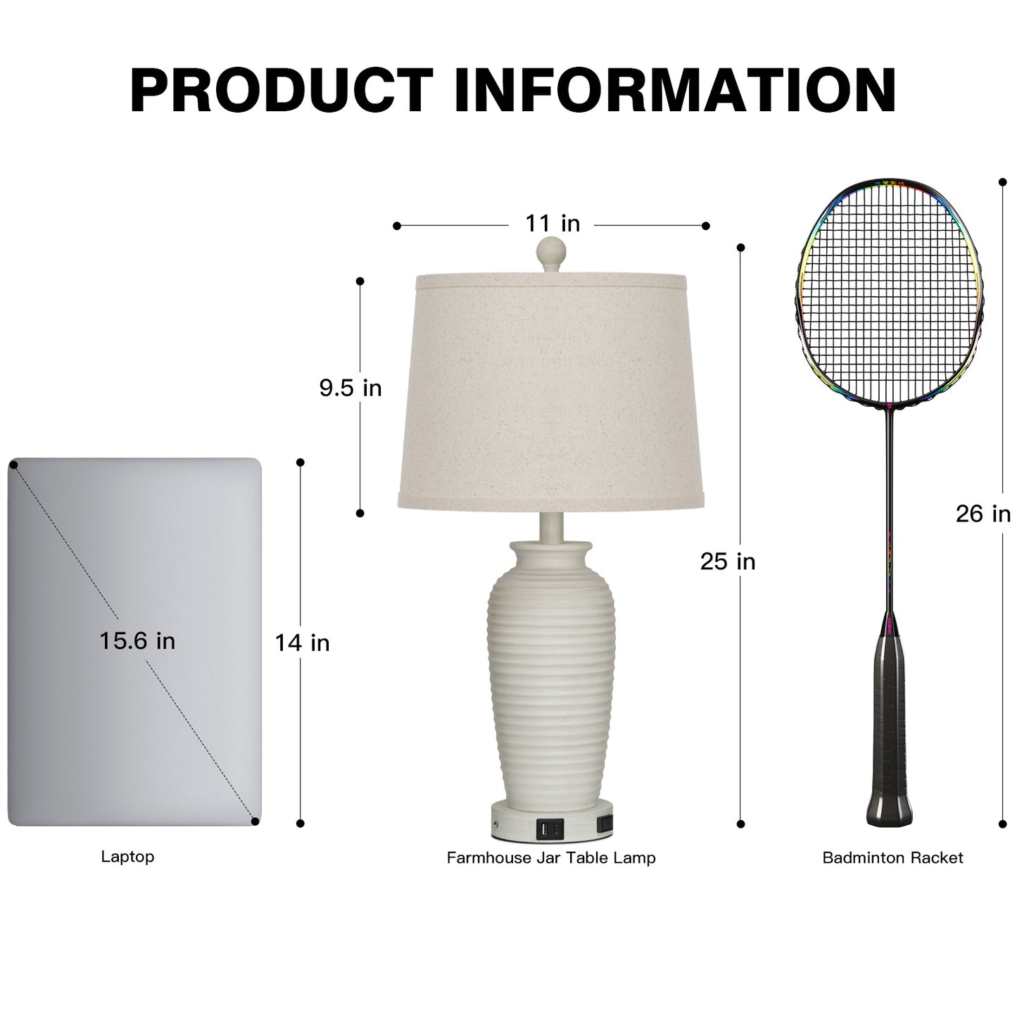 Resin Table Lamps with 3 - Way Touch Dimming, USB Ports and AC Outlet (1P)