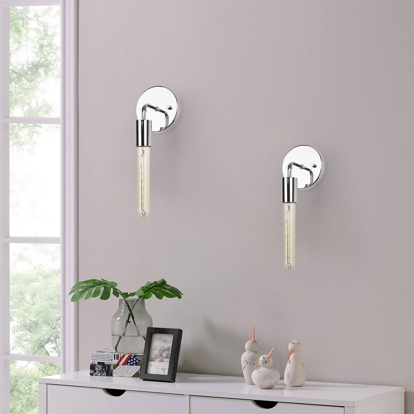 Wall Sconces Chrome Yellow Chroming Base without Shade