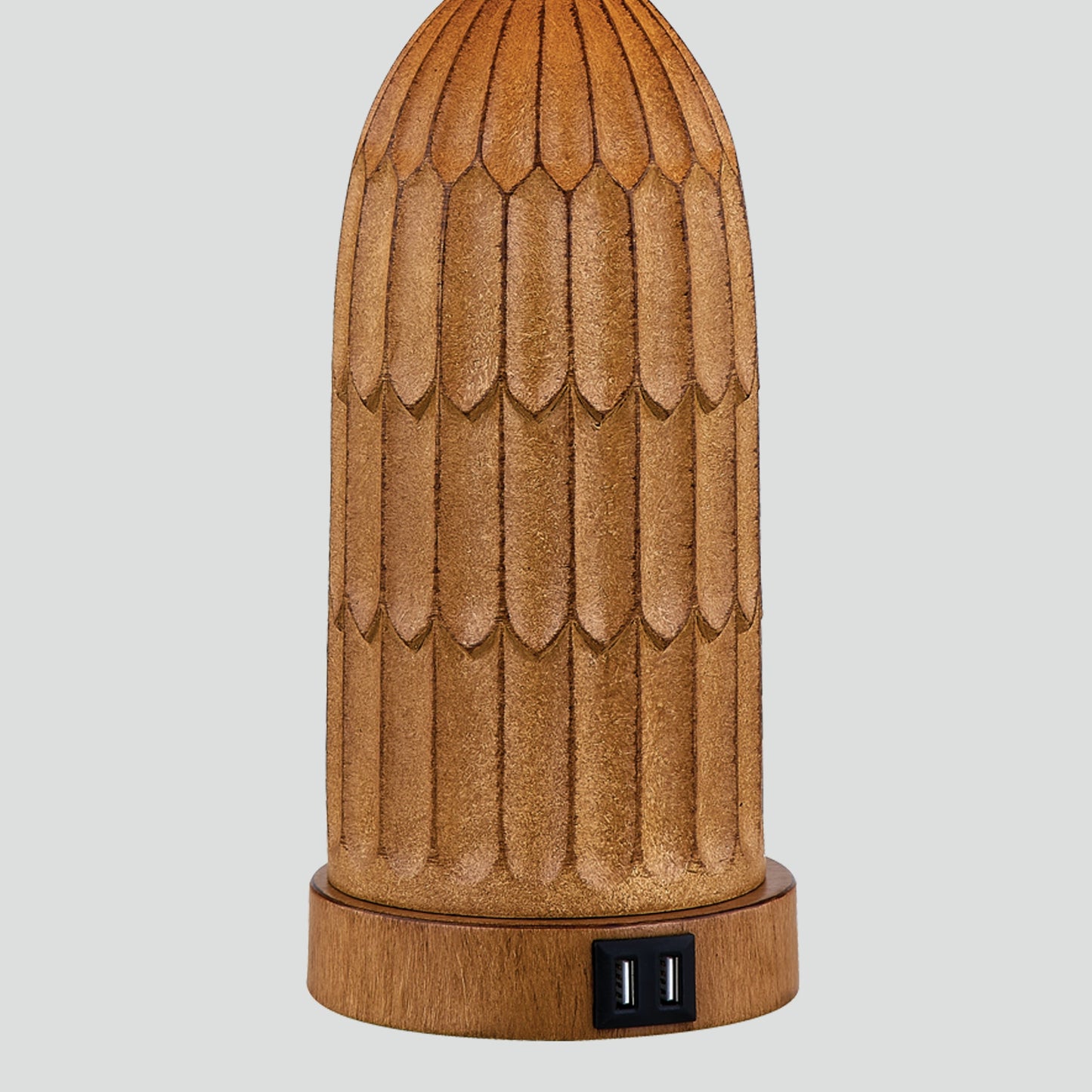 Cinkeda Table Lamp Brown Resin 3-Way Dimming (Set of 2)
