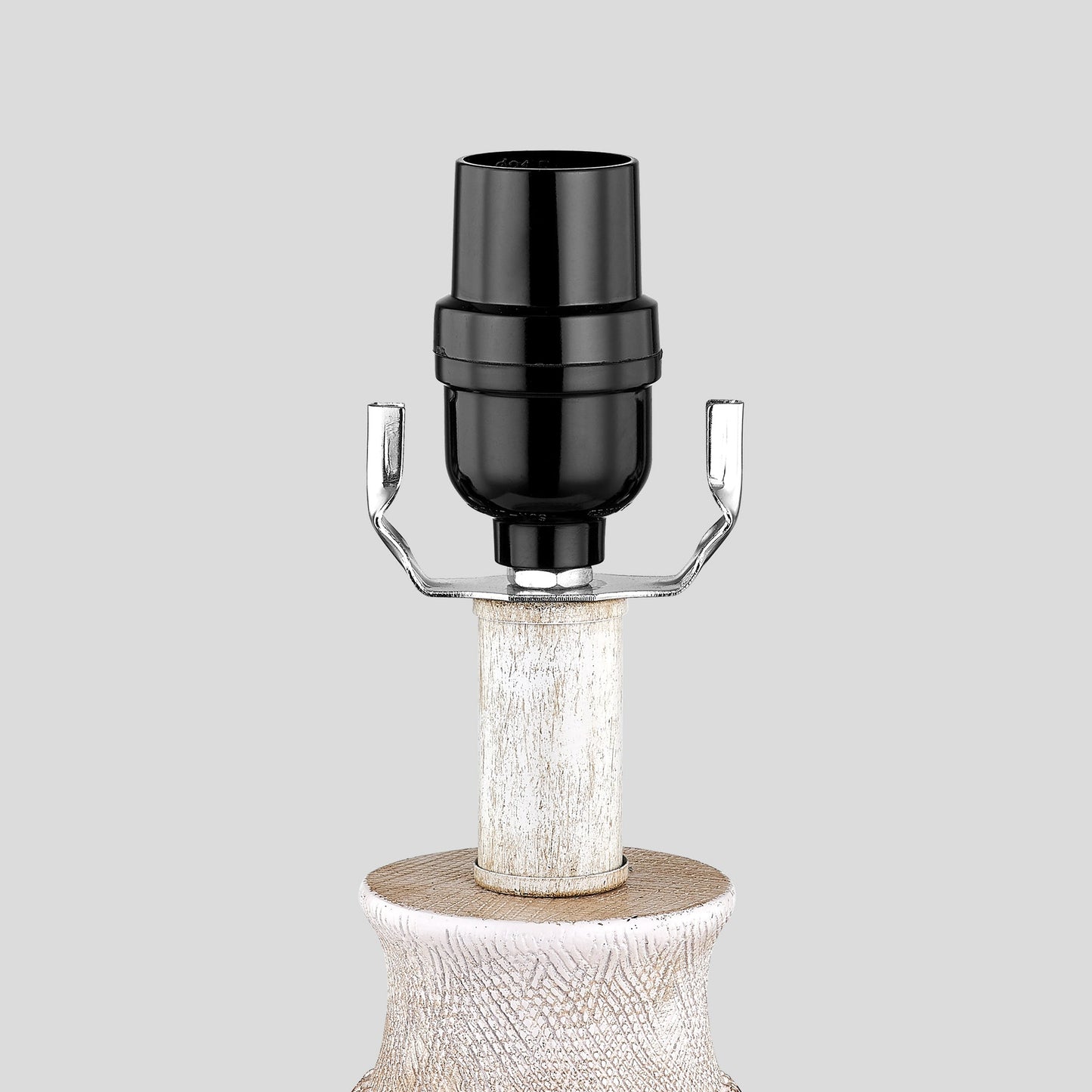 Cinkeda Table Lamp Beige Resin Touch Dimming 2 USB Ports