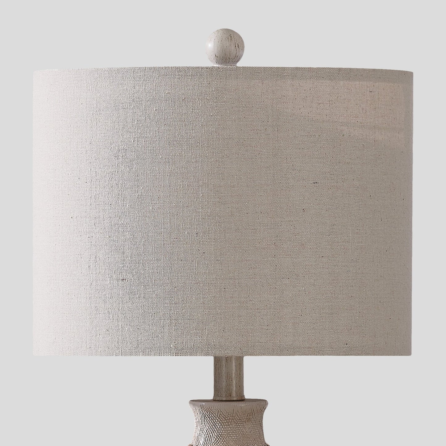 Cinkeda Table Lamp Beige Resin Touch Dimming 2 USB Ports