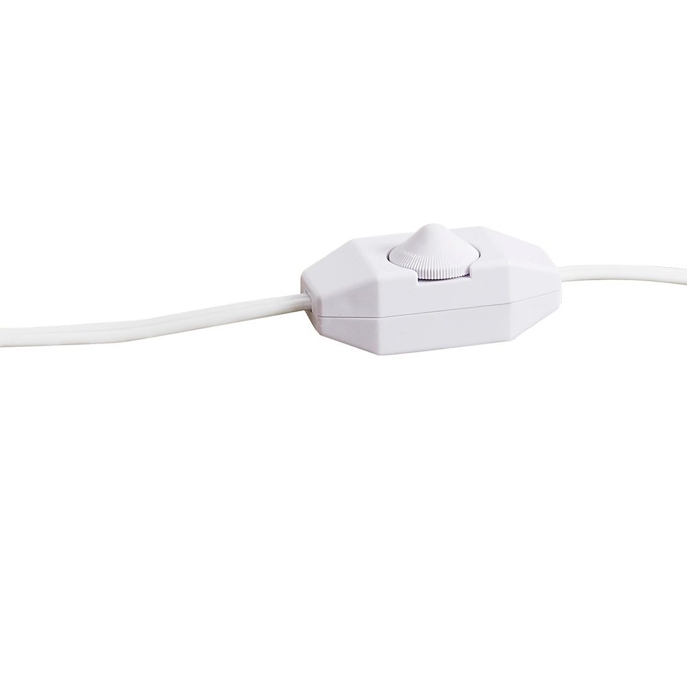 Cinkeda Table Lamp White Glass Mushroom Flowing Water-ink Texture