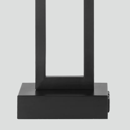Cinkeda Table Lamp Metal Grey USB Ports Touch Dimming (Set of 2)