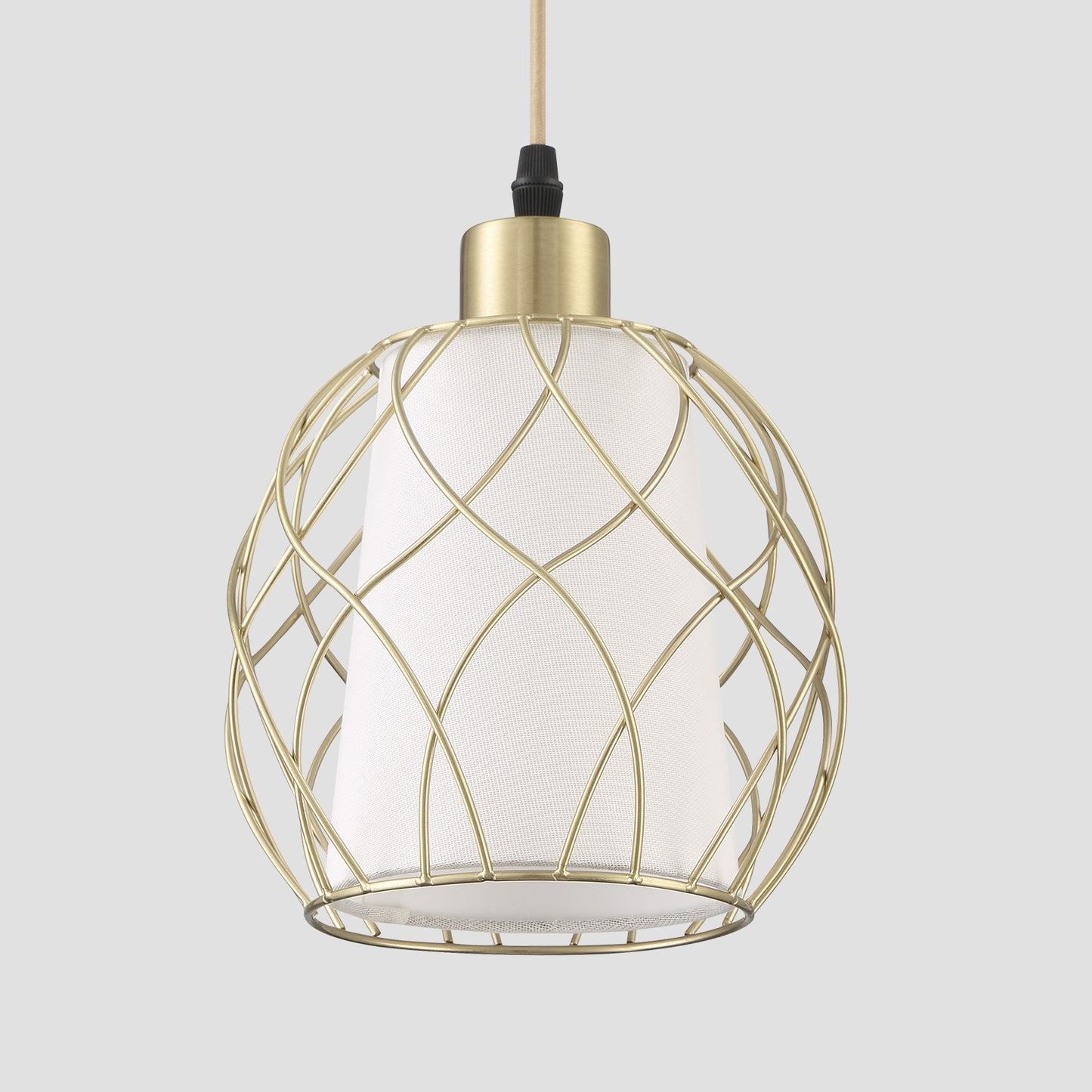 Cinkeda Pendant Light Gold Hollow Knockdown Shade