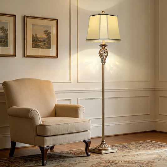 Cinkeda 67" Floor Lamp, Standing Lamp with Night Light & 4-Level Rotary Switch & Dimmable 3-Color Temp for Living Room, LED Bulb Included