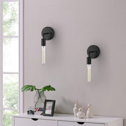 Wall Sconces Black Metal Matte Base without Shade