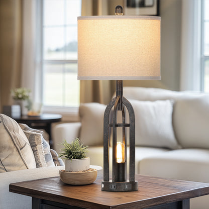 Flax single ring gold scrap metal night lamp(Set of 2)