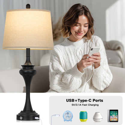 Modern Desk Lamp Set — Warm Lighting · Smart Charging · Elegant Design
