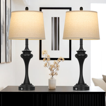 Modern Desk Lamp Set — Warm Lighting · Smart Charging · Elegant Design