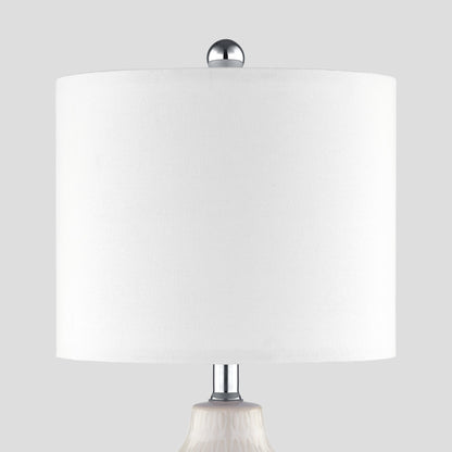 Table Lamps White Ceramic Touch Dimming USB Port AC Outlet(Set of 2)