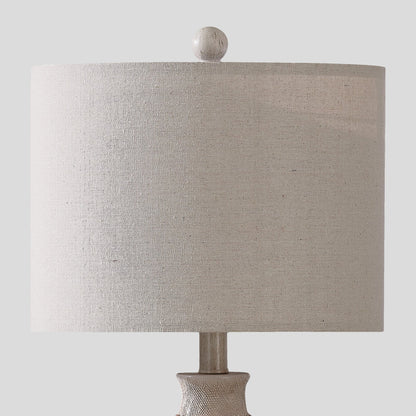 Cinkeda Table Lamp Beige Resin Carving Touch 3-Way Dimming (Set of 2)