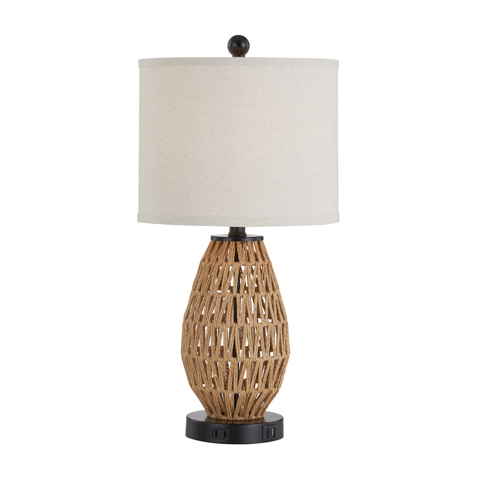 Touch Control Table Lamps with USB Ports and LED Bulb
