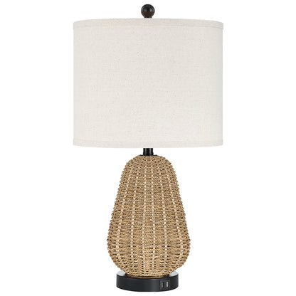 Touch Control Table Lamps with USB Ports and LED Bulb