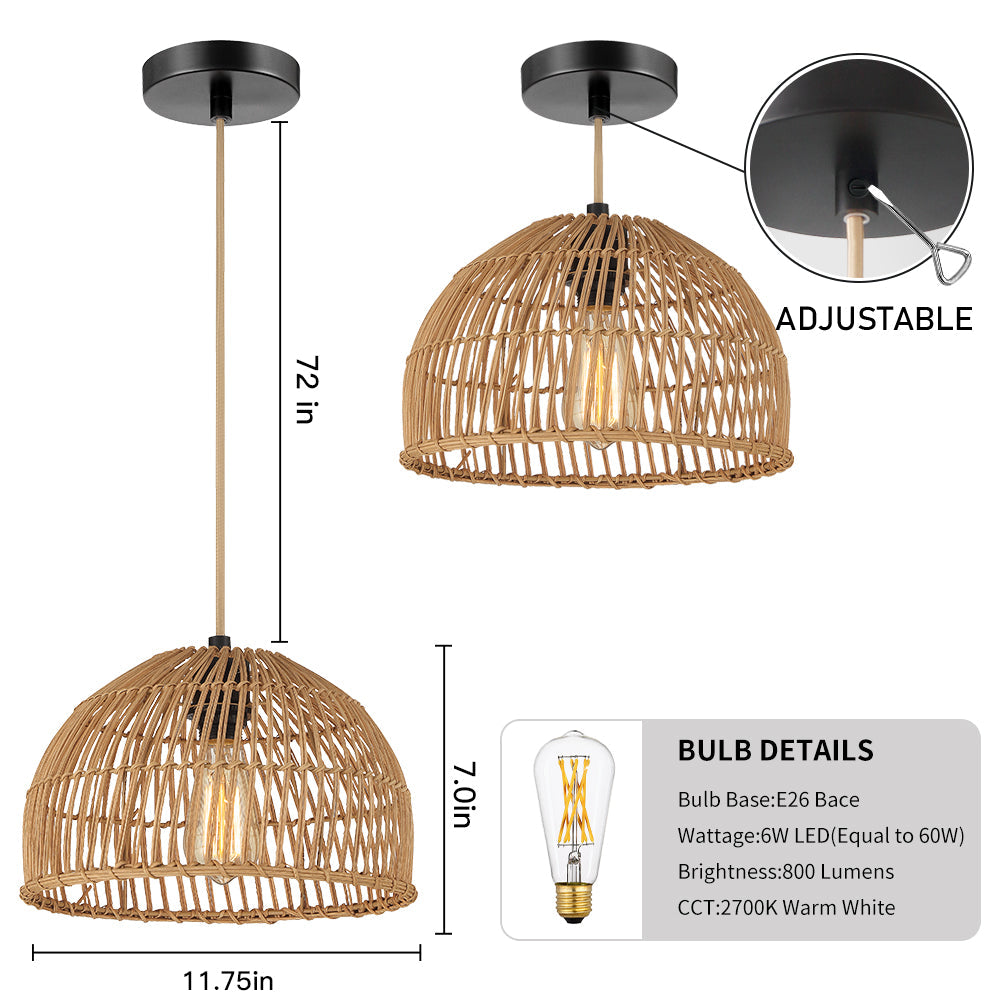 Rattan Pendant Light a Versatile and Easy-to-Install Solution for Home